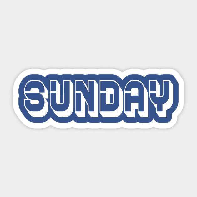 Sunday Sticker by Aspita